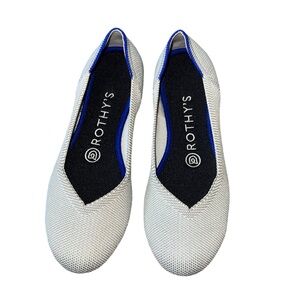 Rothy’s The Flat Round Toe Flax Birdseye Shoes size 6